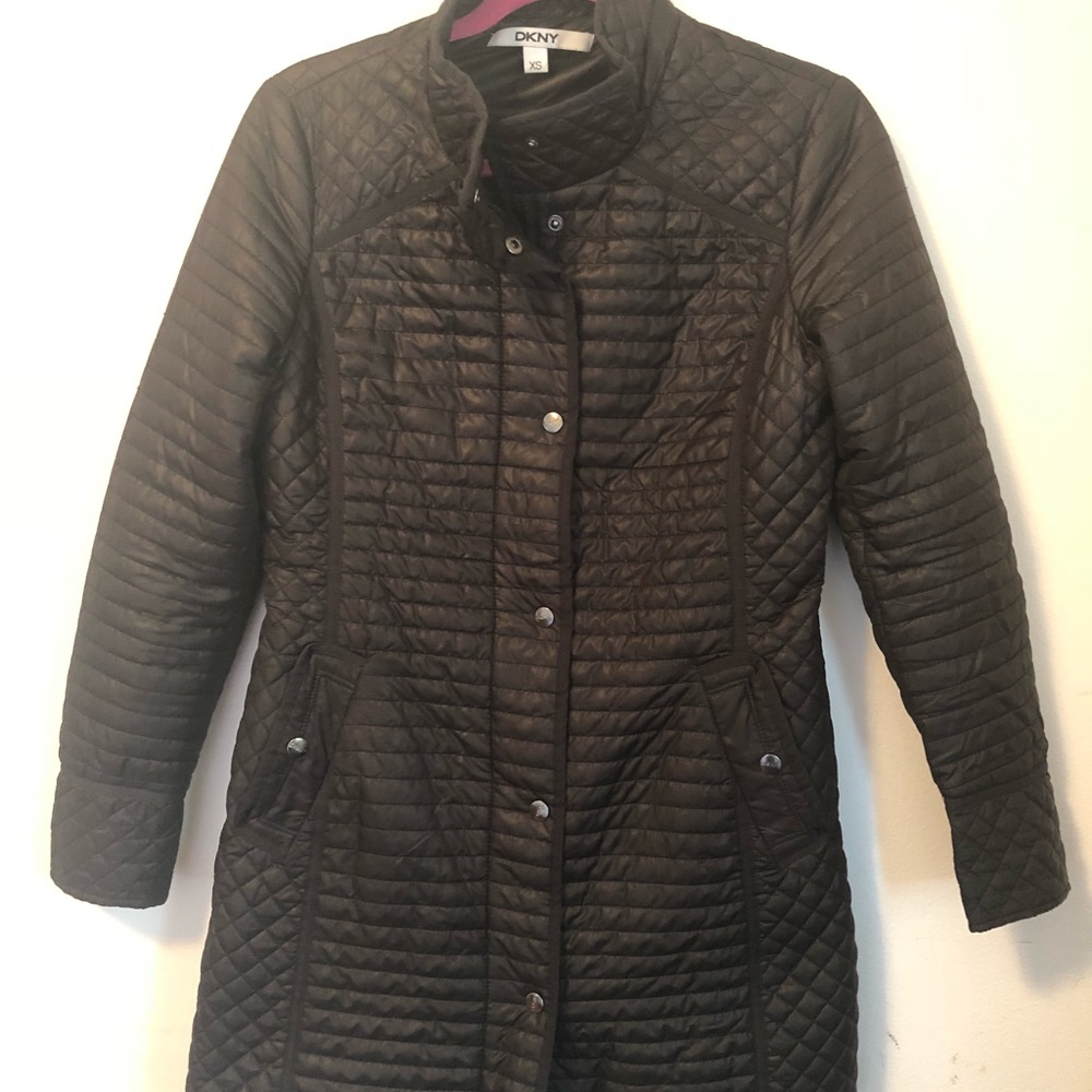 DKNY womens coat with hood